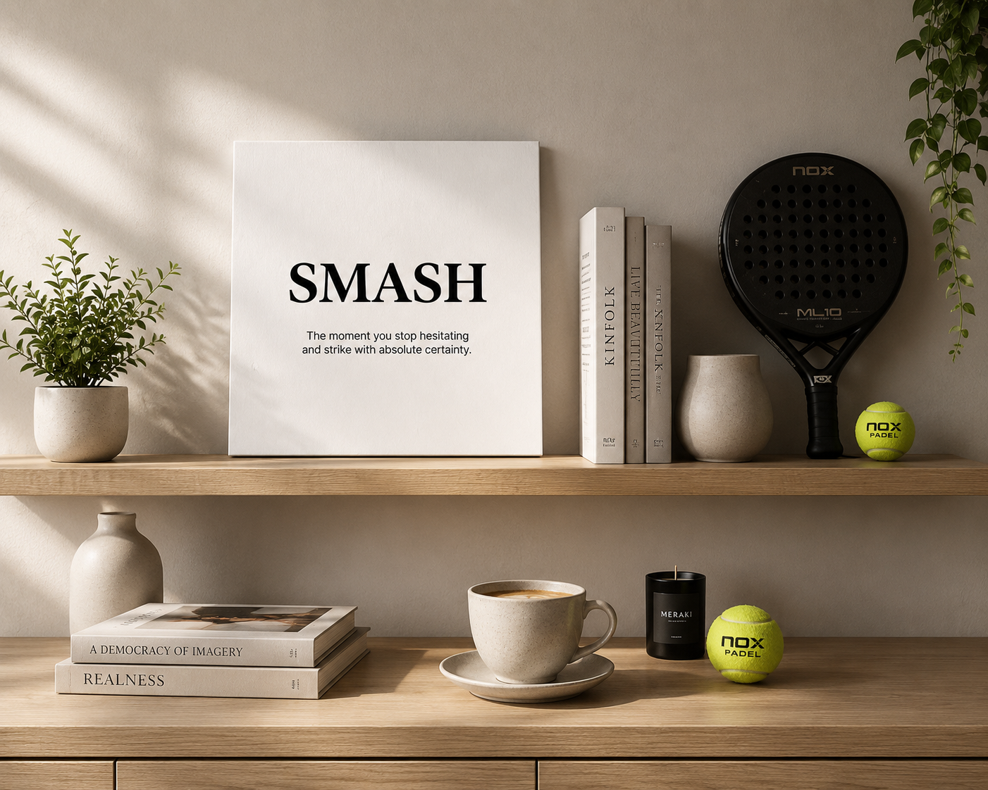 SMASH – Minimalist Padel Quote Canvas