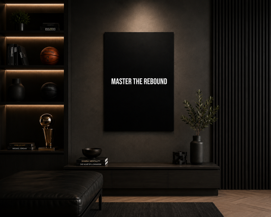 Master the Rebound – Minimalist Motivational Canvas