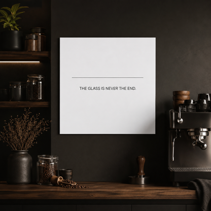 The Glass Is Never the End – Minimalist Padel Canvas