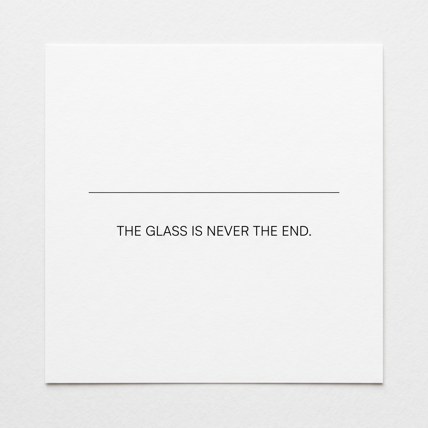 The Glass Is Never the End – Minimalist Padel Canvas