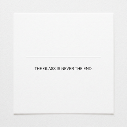 The Glass Is Never the End – Minimalist Padel Canvas