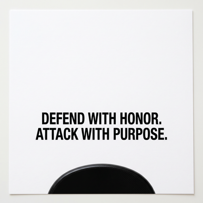 Defend With Honor, Attack With Purpose – Minimalist Padel Canvas