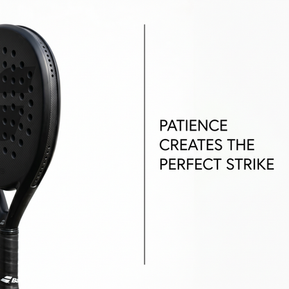 Patience Creates the Perfect Strike – Minimalist Padel Canvas