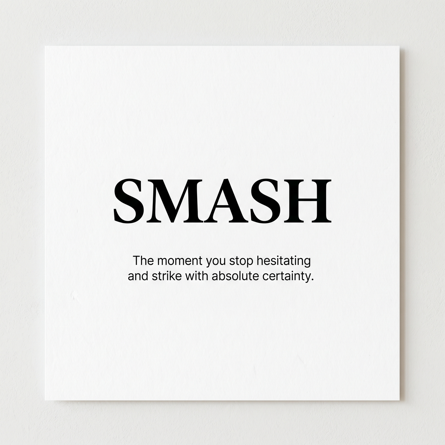 SMASH – Minimalist Padel Quote Canvas