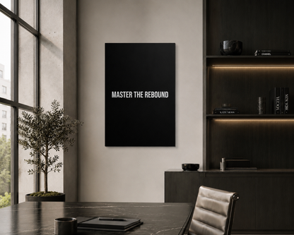 Master the Rebound – Minimalist Motivational Canvas