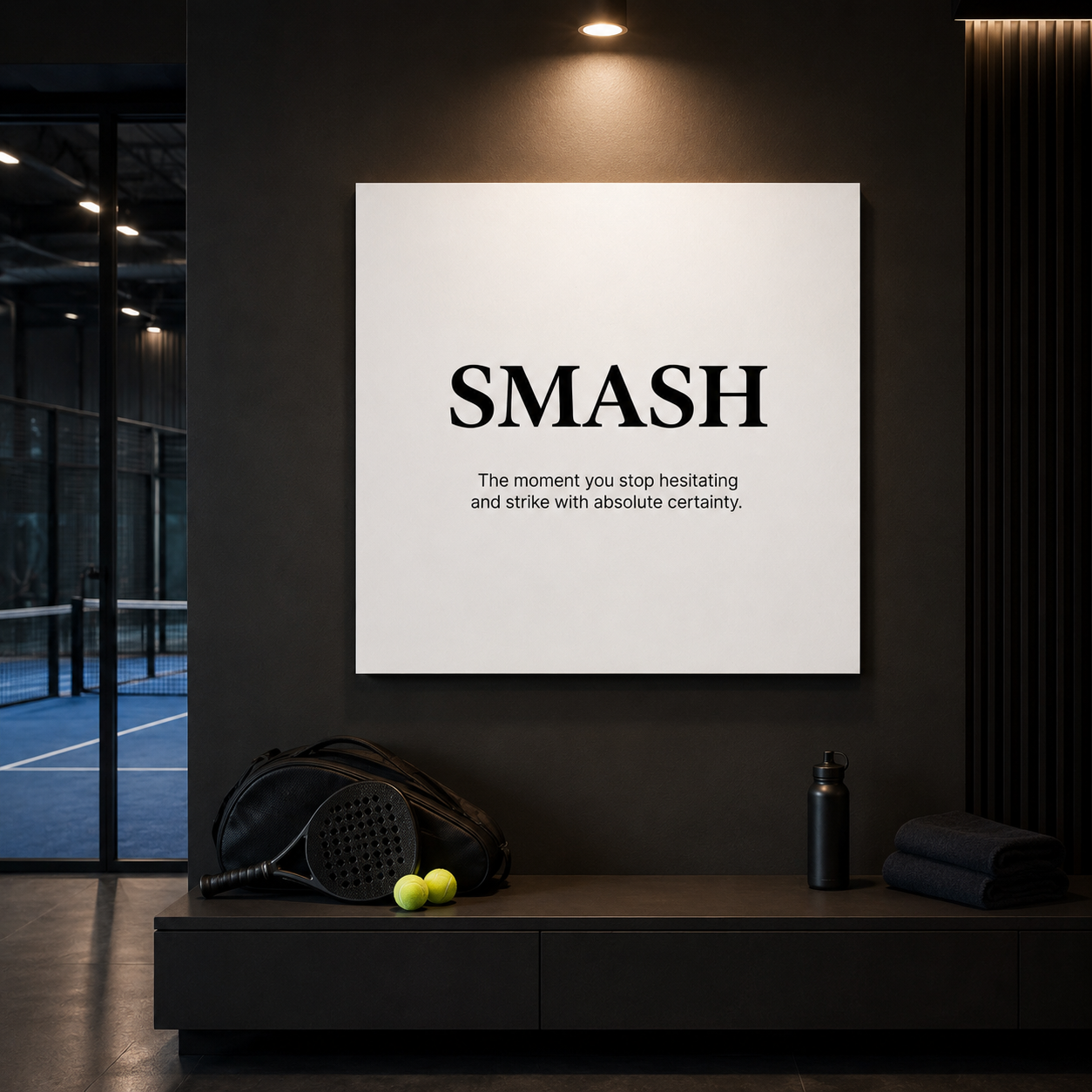 SMASH – Minimalist Padel Quote Canvas