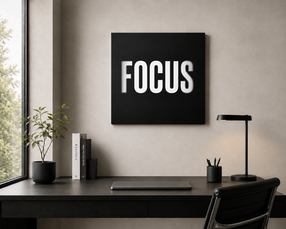 FOCUS – Minimalist Motivational Canvas