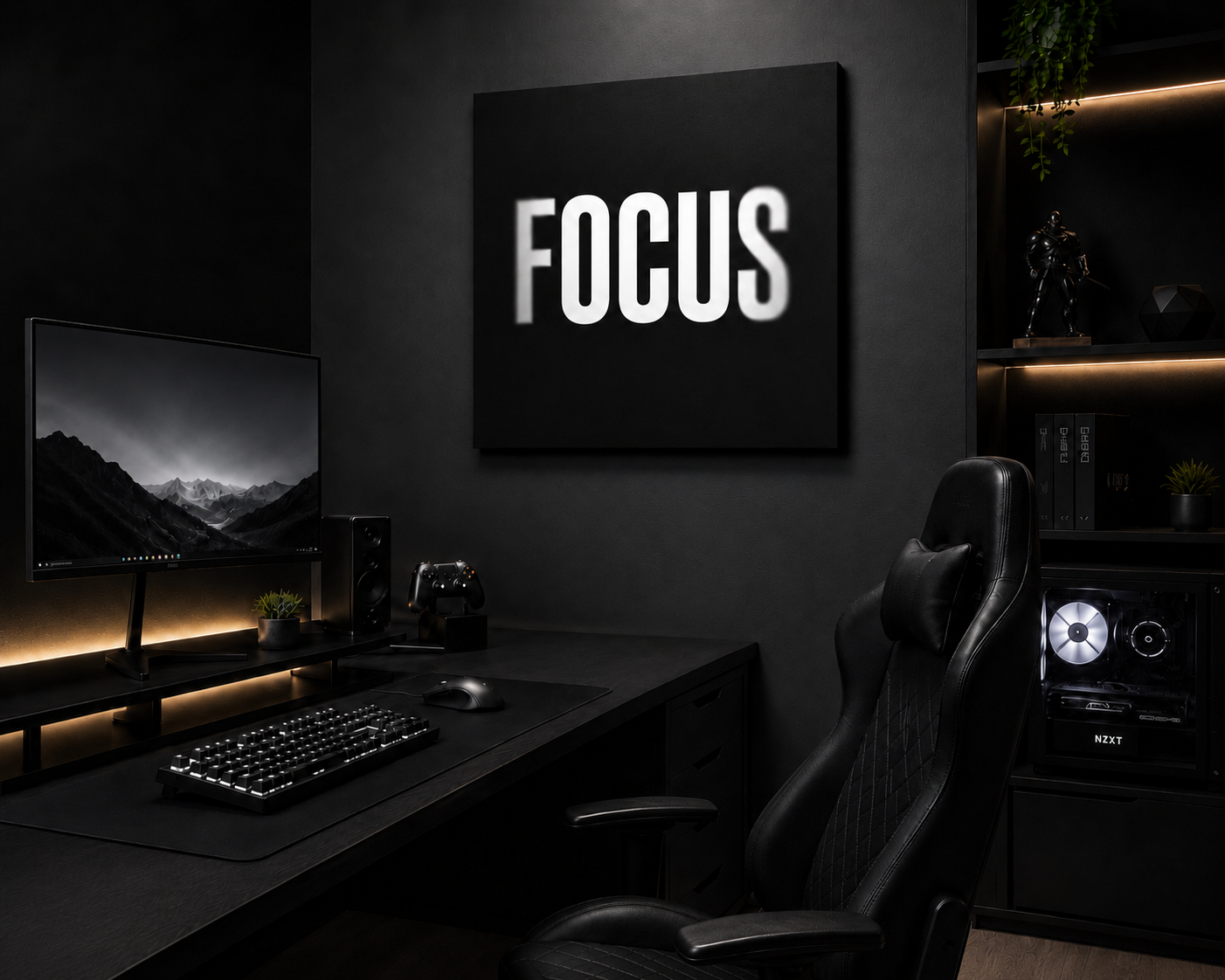 FOCUS – Minimalist Motivational Canvas